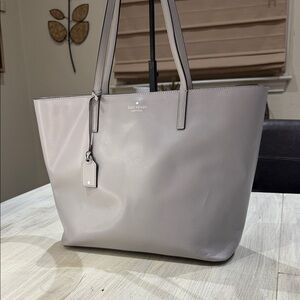 Kate Spade Light Gray Tote Bag